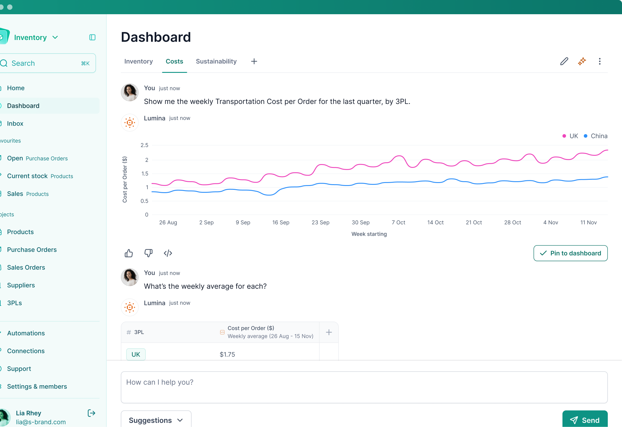 Lumina AI Chat Interface